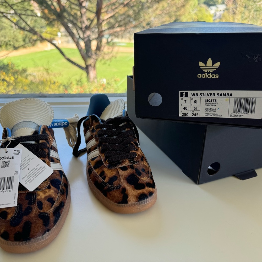 NWT Wales Bonner Adidas Samba Leopard
